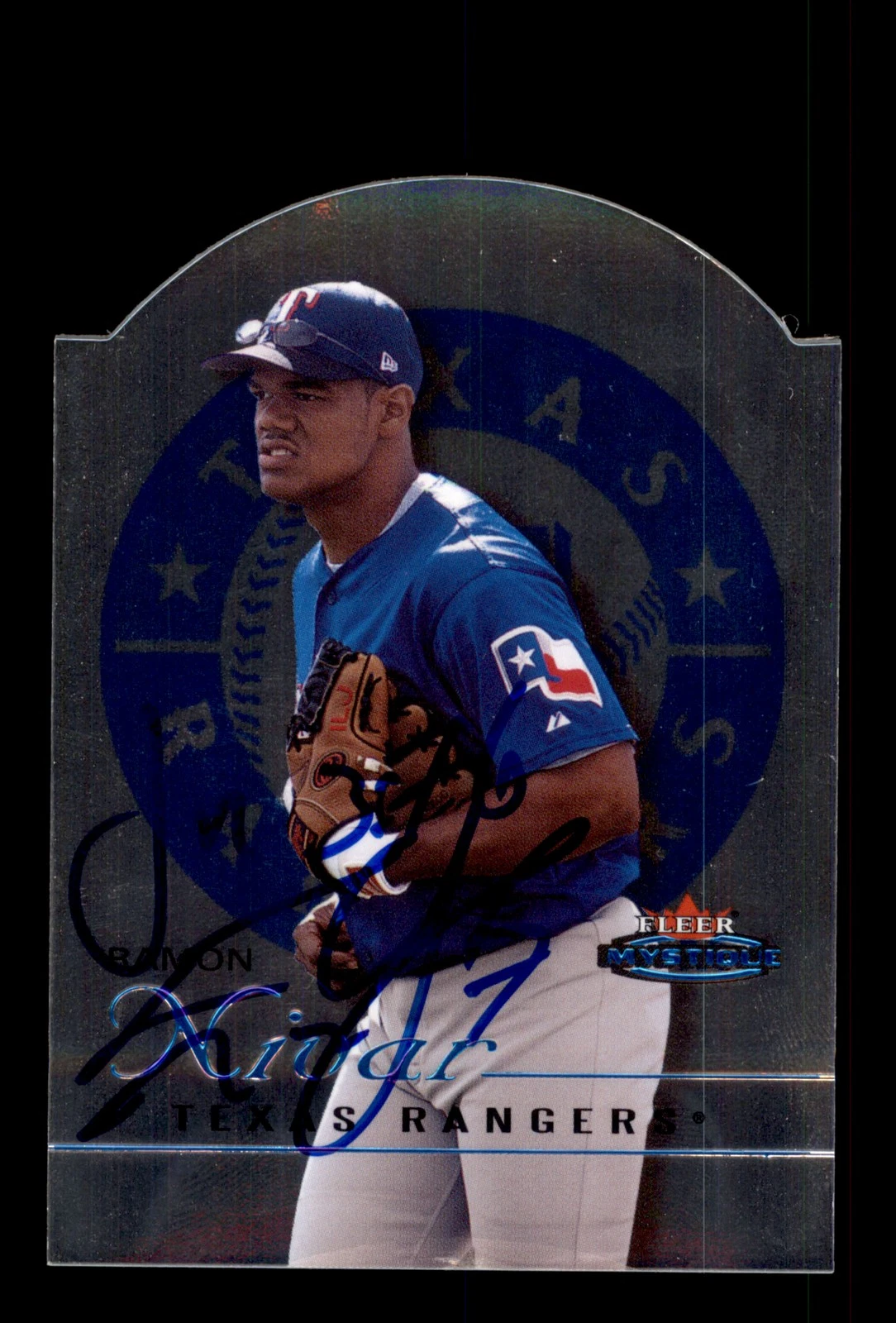 Signed Baseball Card Auto Ramon Nivar 2003 Fleer Mystique #90 Rangers /200