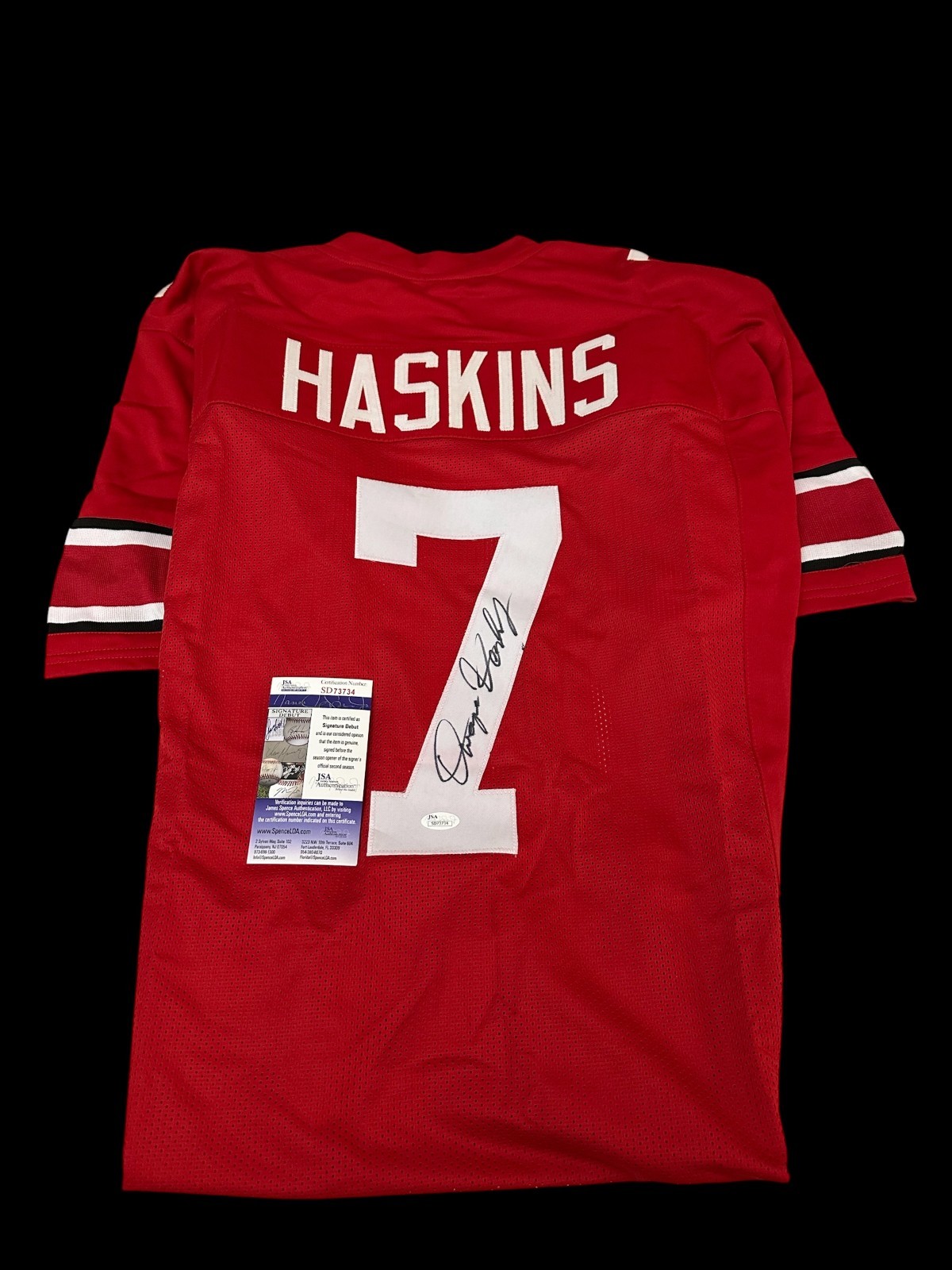 Dwayne Haskins Ohio State Buckeyes Washington Redski Signed Autograph Jersey JSA