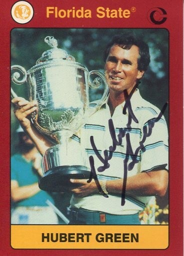 Hubert Green US Open PGA Golf HOF Ryder Cup Florida State Signed Autograph Card