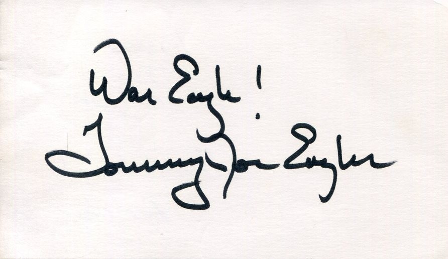 Tommy Joe Eagles Auburn Tigers Louisiana Tech Basketball Coach Signed Autograph
