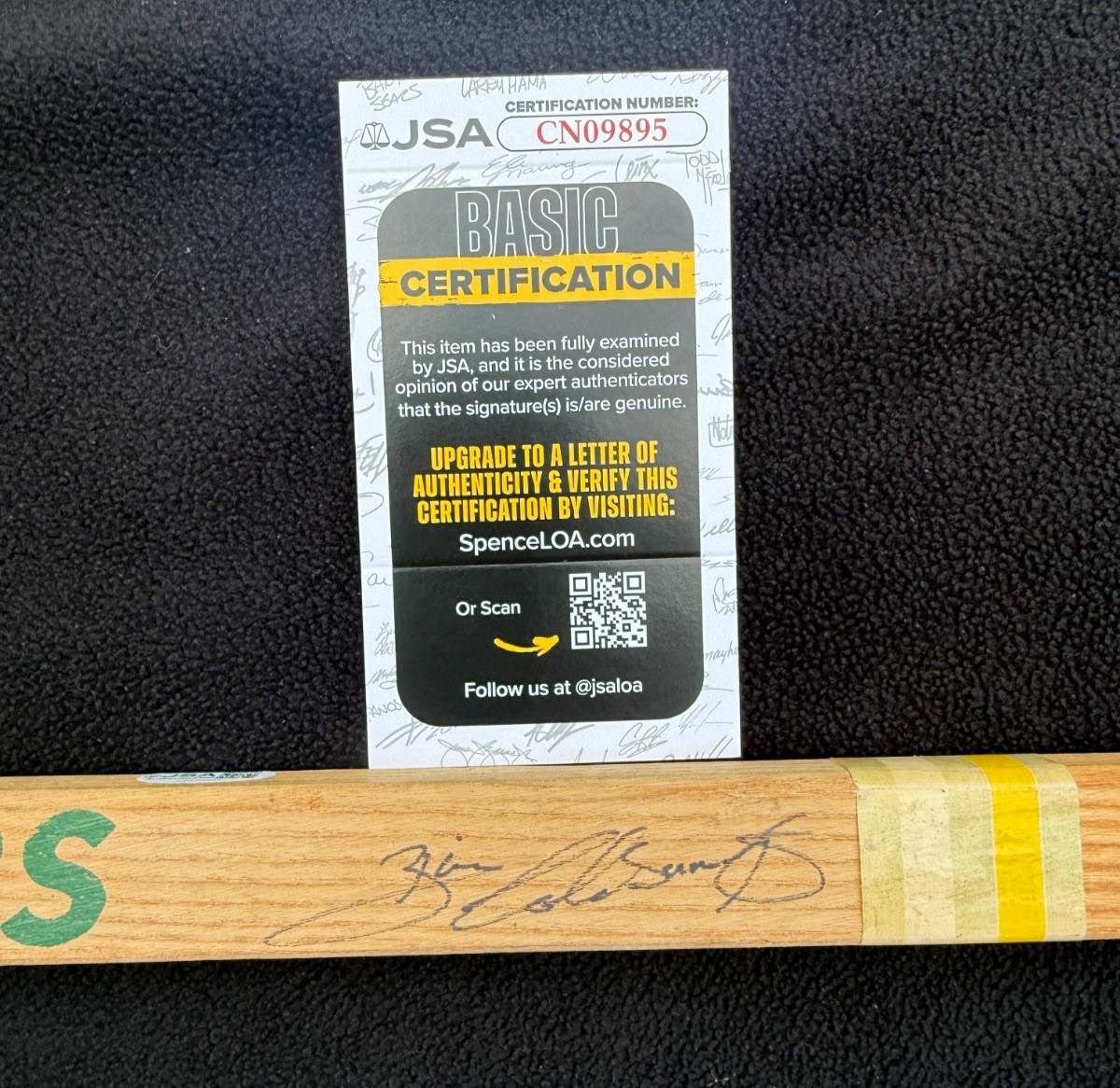 1970's Minnesota North Stars Multi-Signed Vintage Stick Bill Goldsworthy JSA COA