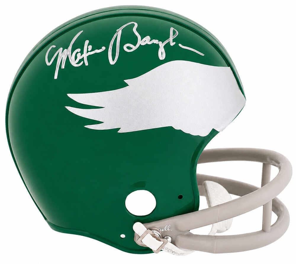 Maxie Baughan Signed Eagles Throwback 2-Bar Riddell (VSR4) Mini Helmet -(SS COA)