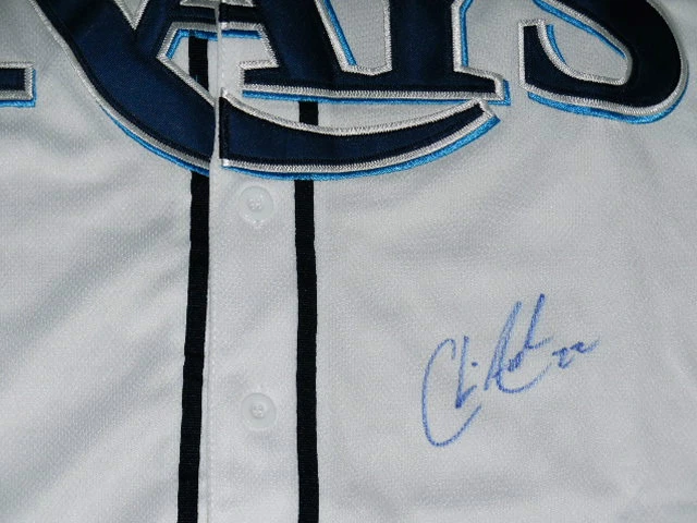 CHRIS ARCHER AUTOGRAPHED JERSEY (RAYS) W/ PROOF!