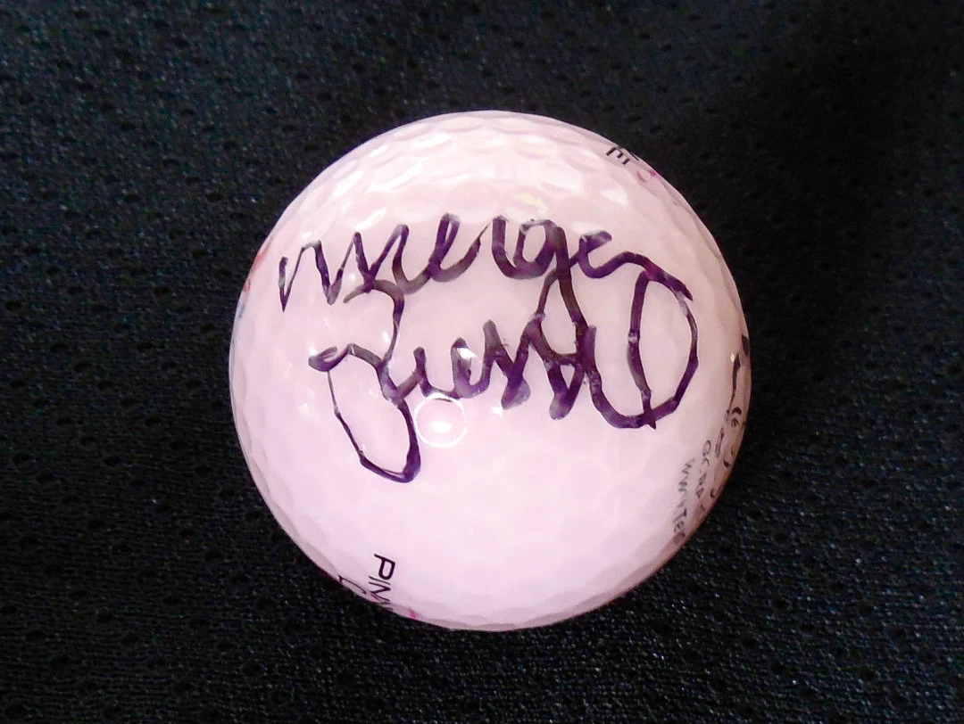 MORGAN PRESSEL AUTOGRAPHED PINK GOLF BALL (LPGA) W/ PROOF!