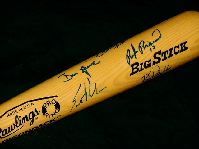 MLB SUPERSTARS AUTOGRAPHED BAT - Vladimir Guerrerro, Miguel Tejada, Scott Rolen,