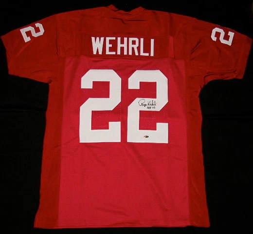 ROGER WHERLI AUTOGRAPHED CUSTOM JERSEY (CARDINALS) W/ PROOF! - LEAF COA!