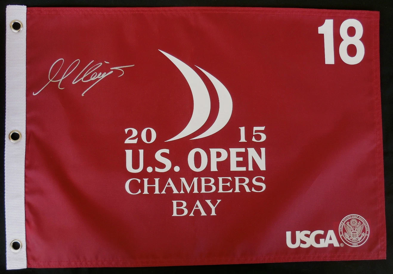 MARTIN KAYMER AUTOGRAPHED 2015 US OPEN GOLF FLAG (W/ PROOF!)