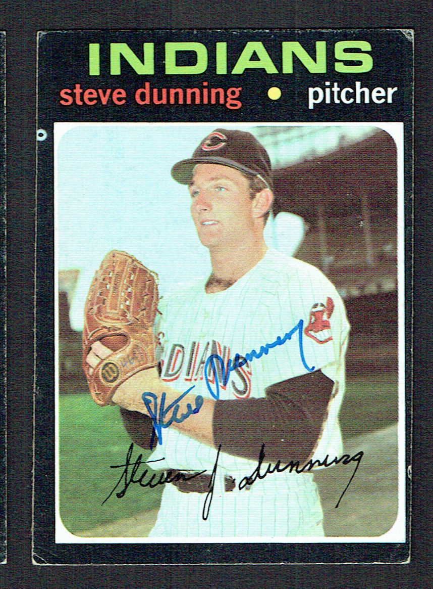 Steve Dunning #294 signed autograph auto 1971 Topps Baseball Trading Card