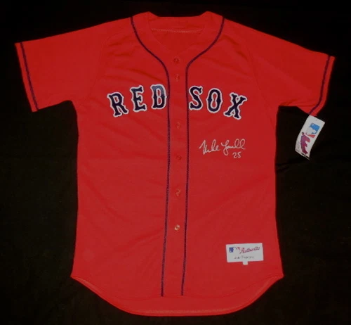 MIKE LOWELL AUTOGRAPHED JERSEY (BOSTON RED SOX) W/ PROOF! - JSA COA!