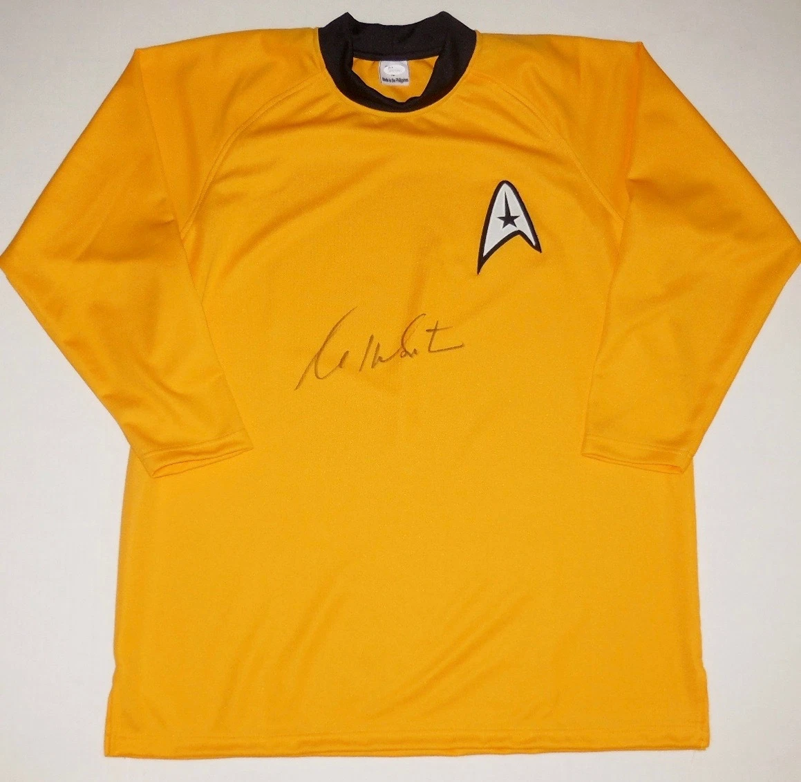 WILLIAM SHATNER AUTOGRAPHED STAR TREK UNIFORM SHIRT (CAPT. KIRK) - JSA COA!