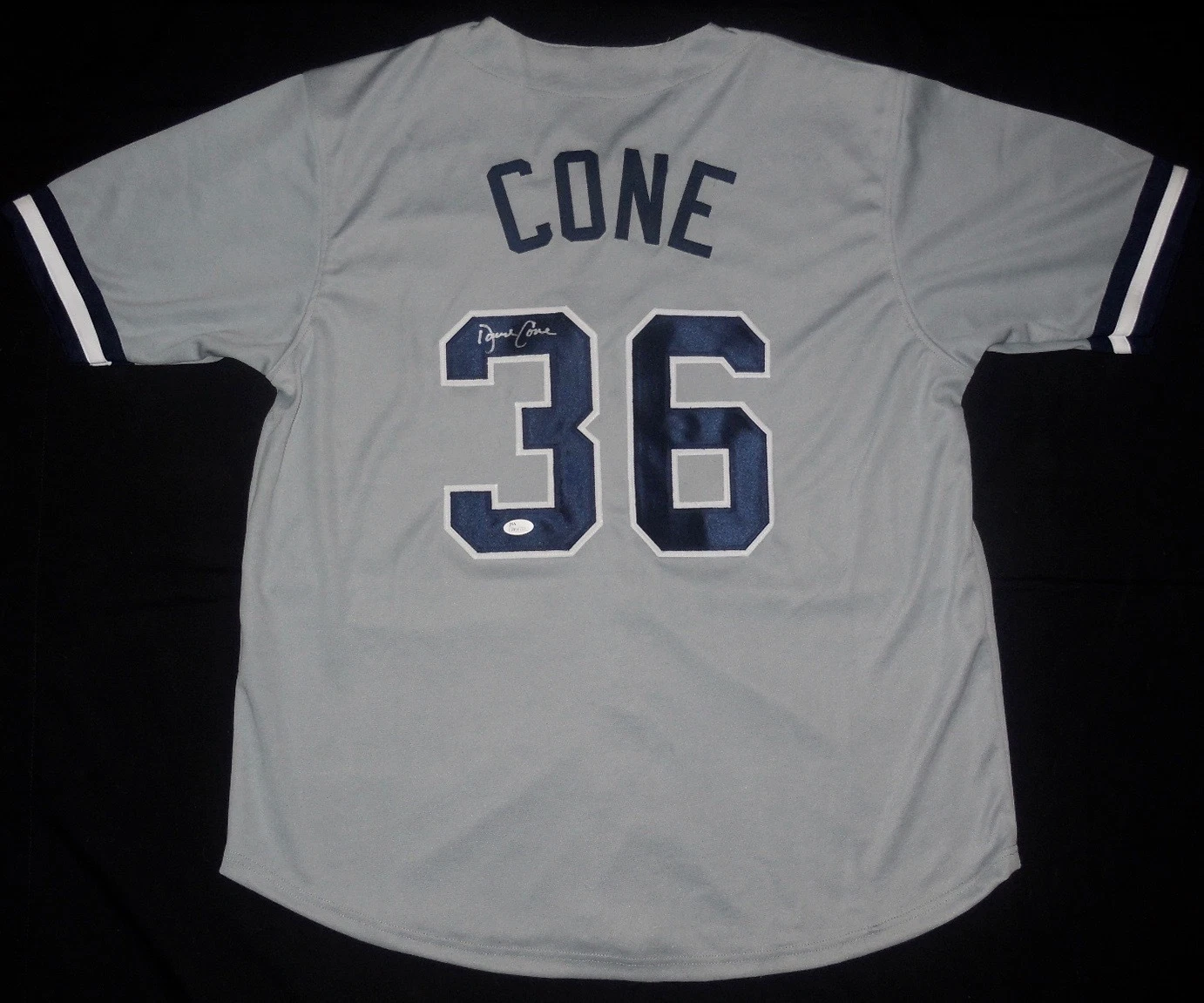 DAVID CONE AUTOGRAPHED CUSTOM JERSEY (YANKEES) - JSA COA!