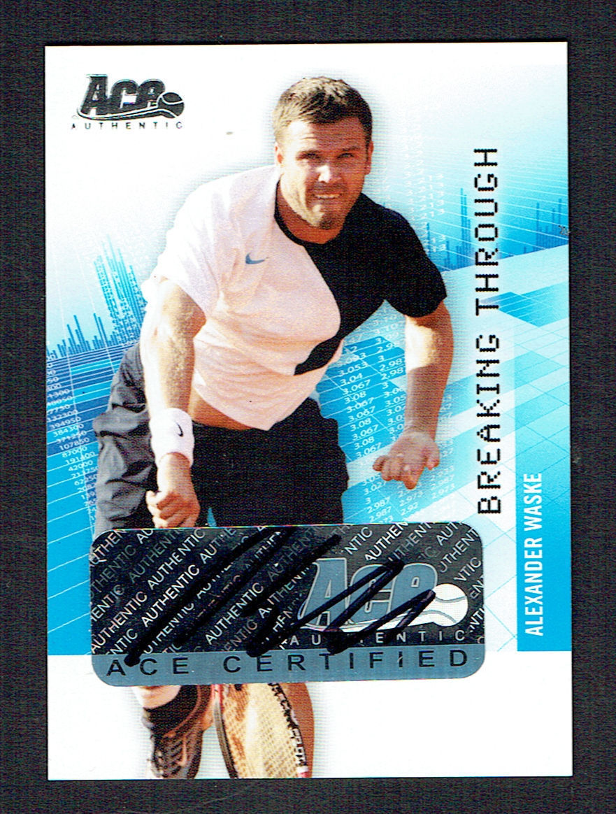 Alexander Waske #BT21 signed autograph 2007 Ace Authentic Breaking Through Card