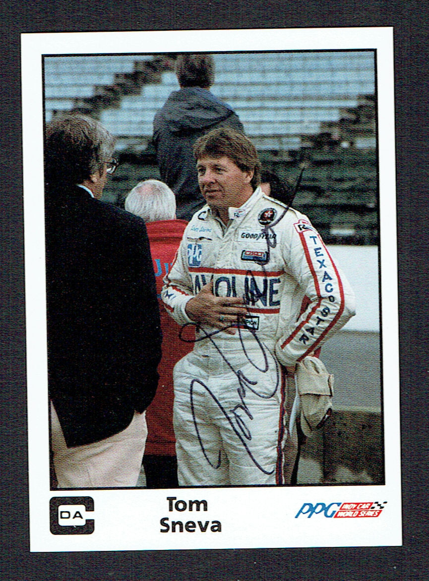 Tom Sneva #30 signed autograph auto 1985 A&S Racing PPG Indy Trading Card