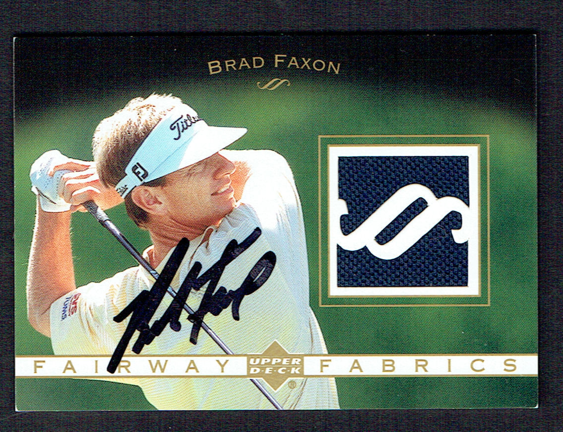 Brad Faxon signed autograph auto 2003 Upper Deck Fairway Fabrics Card