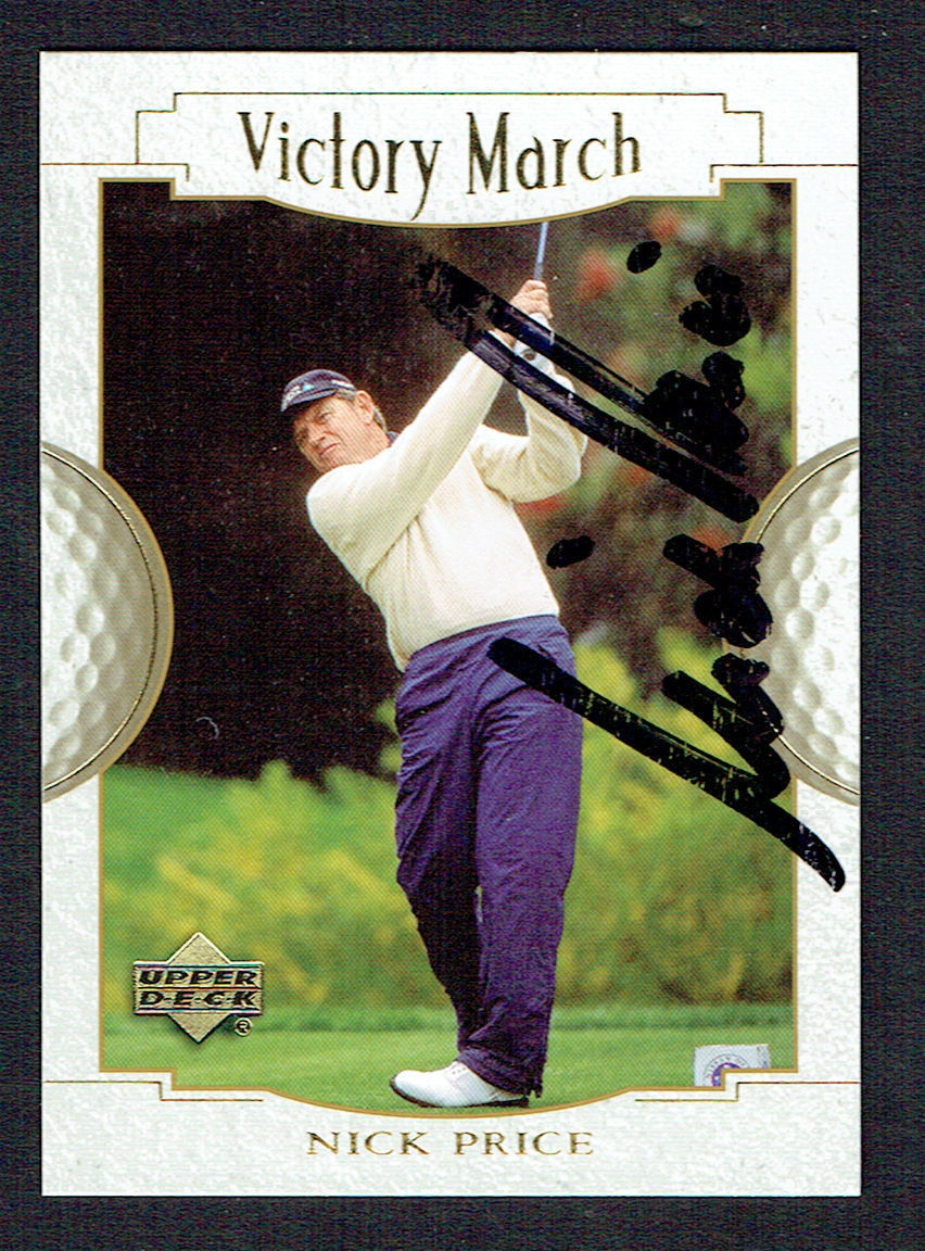 Nick Price #156 signed autograph 2011 Upper Deck Golf Victory March Card
