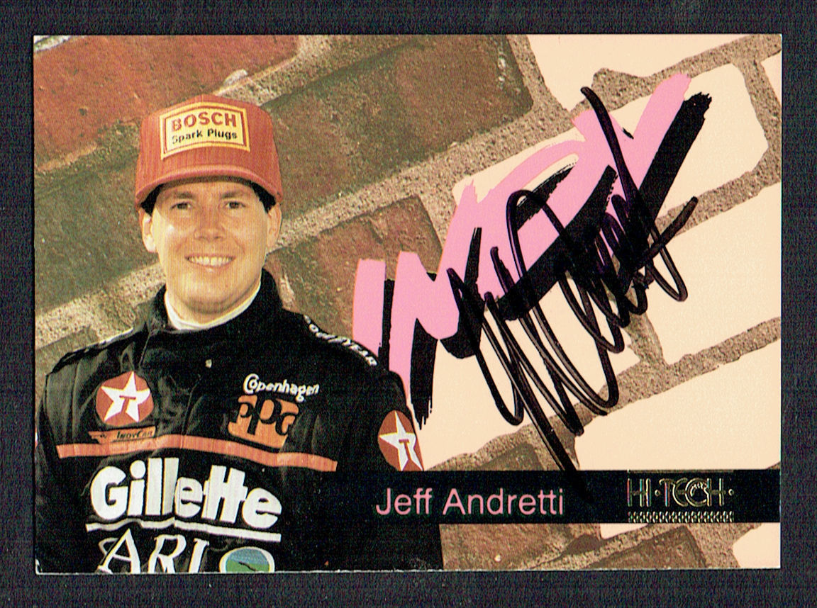 Jeff Andretti #53 signed autograph auto 1993 Hi-Tech Indy Car Trading Card