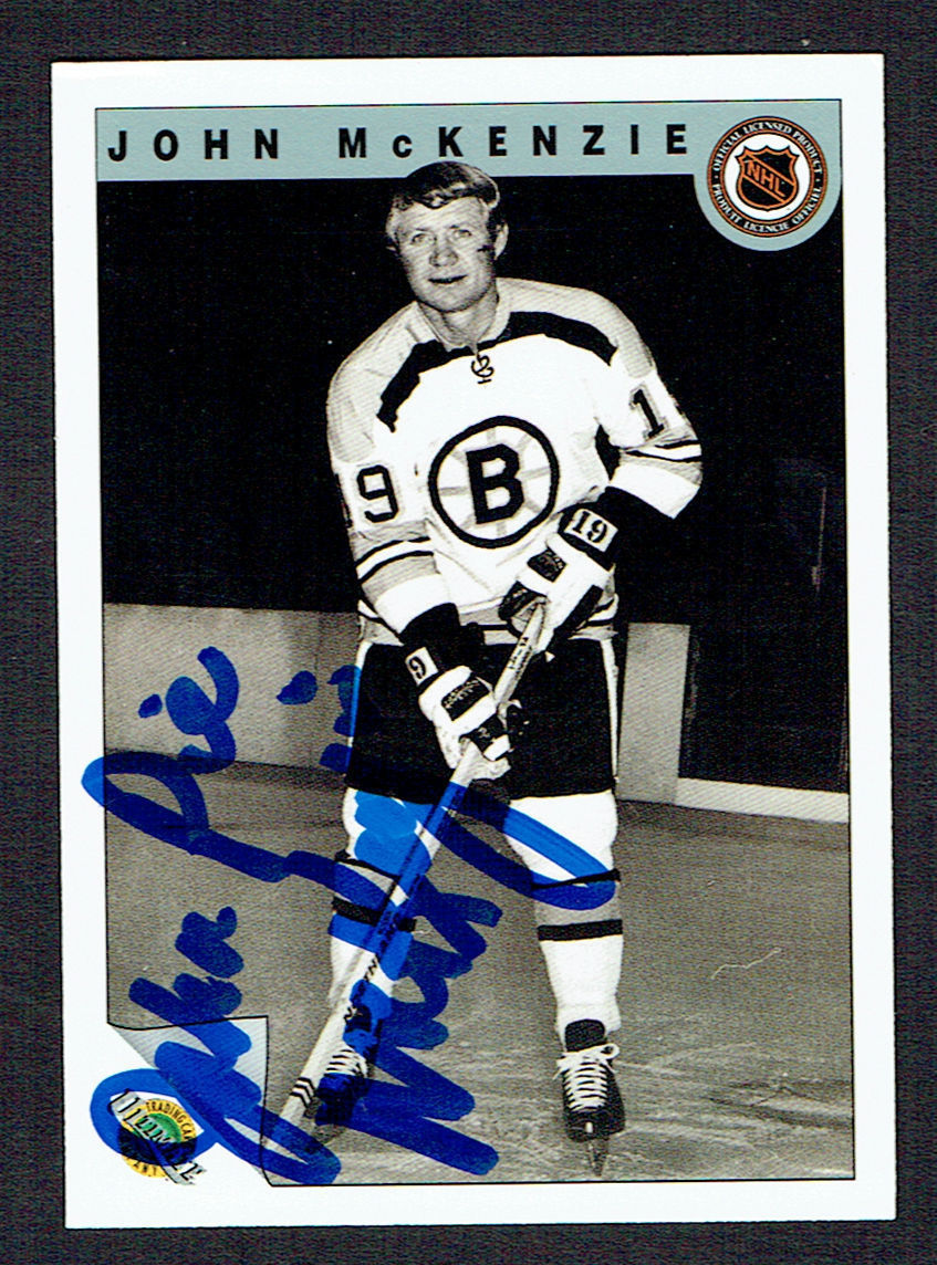 John Pie McKenzie #52 signed autograph 1992 Ultimate Original Six Hockey Card