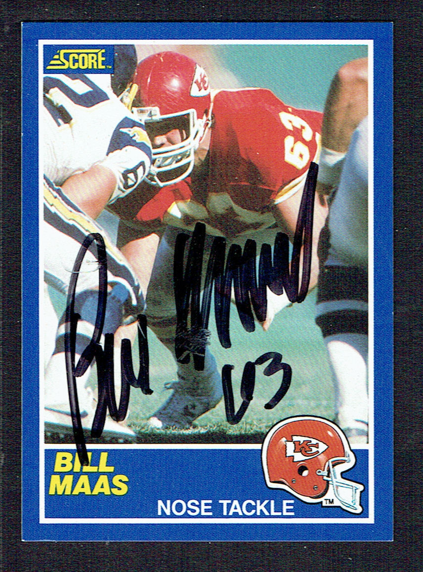 Bill Maas #26 signed autograph auto 1989 Score Football Trading Card