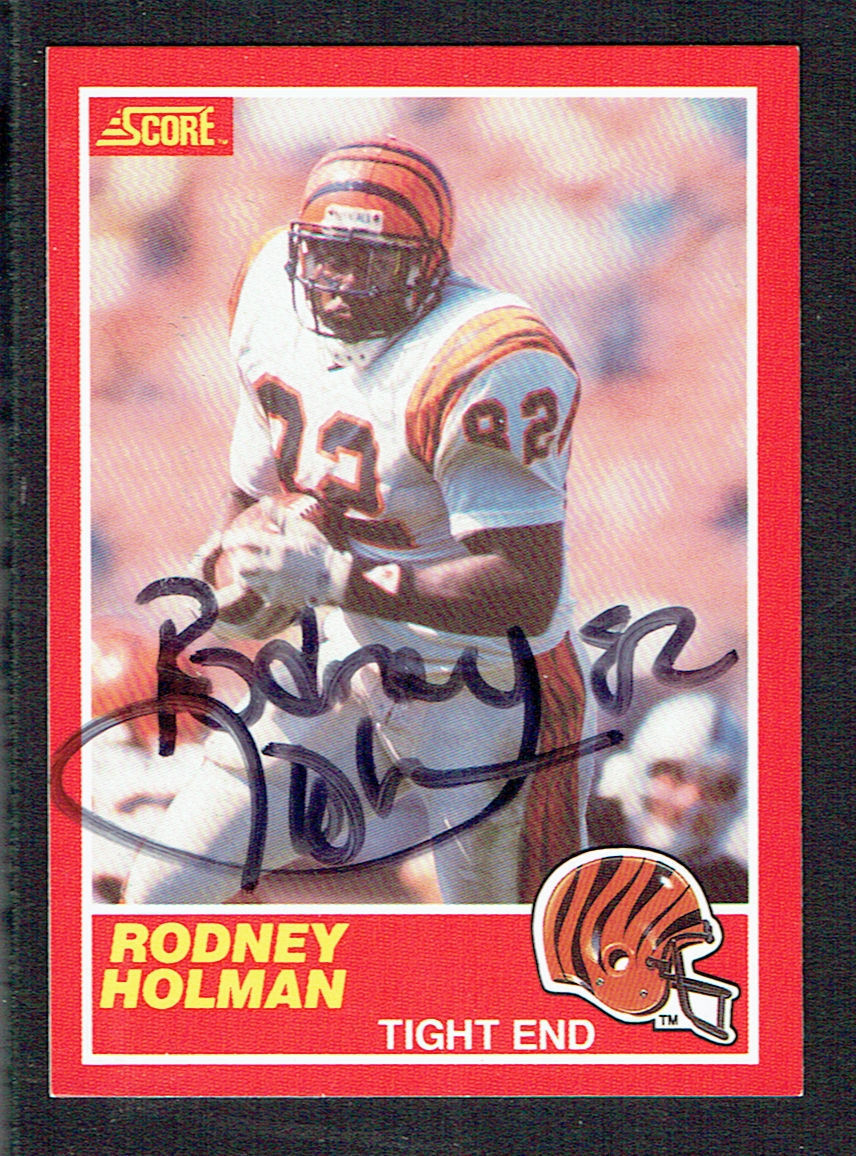 Rodney Holman #140 signed autograph auto 1989 Score Football Trading Card