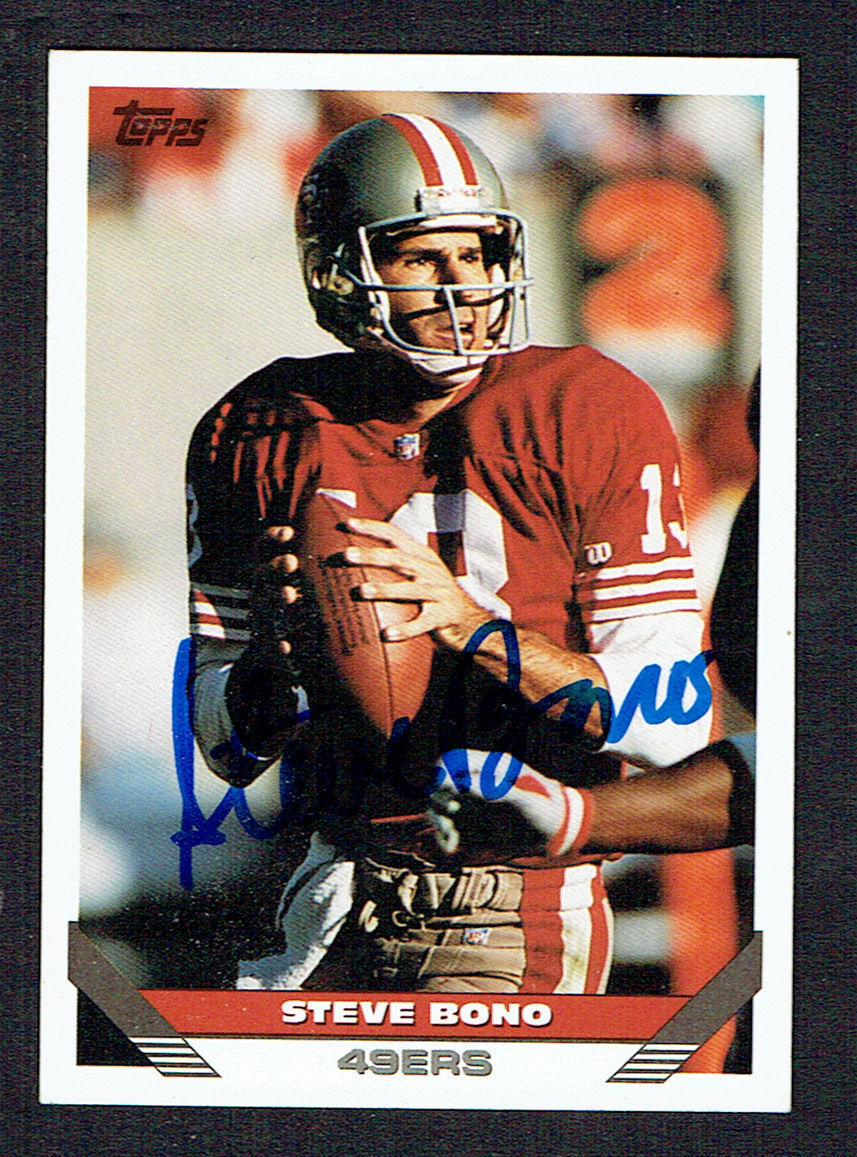 Steve Bono #383 signed autograph auto 1993 Toops Football Trading Card
