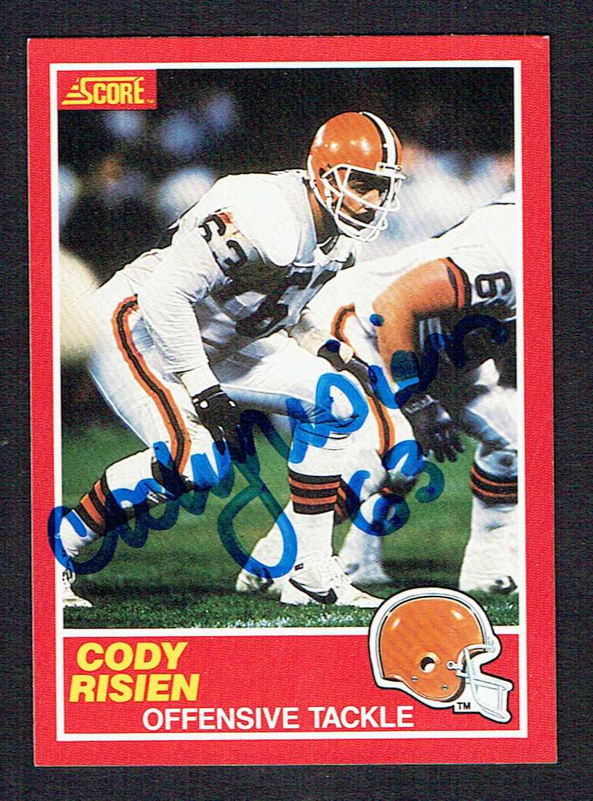 Cody Risien #164 signed autograph auto 1989 Score Football Trading Card