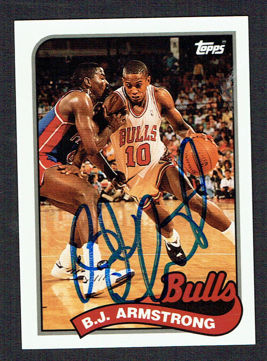 B.J. Armstrong #116 signed autograph 1993 Topps Basketball Archives THE ROOKIES