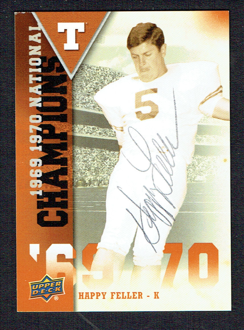 Happy Feller signed autograph 2011 Upper Deck University of Texas Football Card