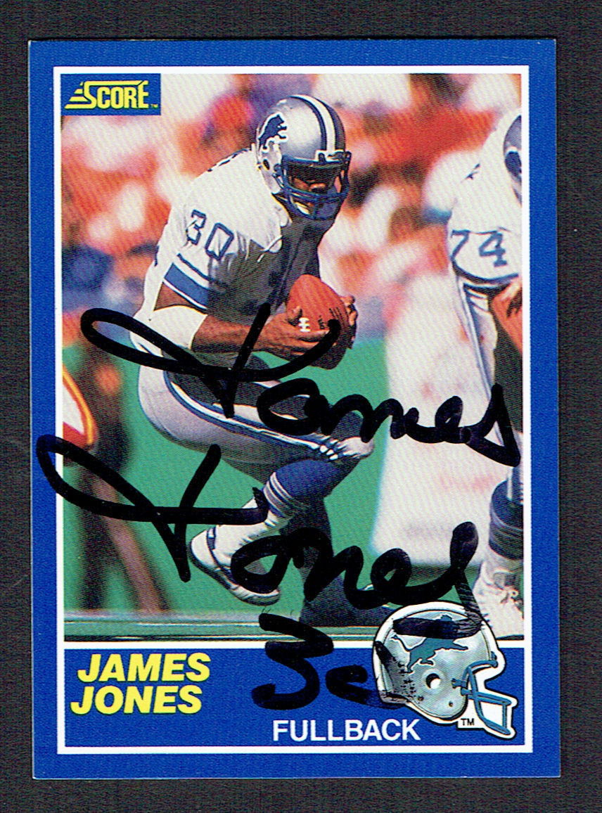 James Jones #71 signed autograph auto 1989 Score Football Trading Card
