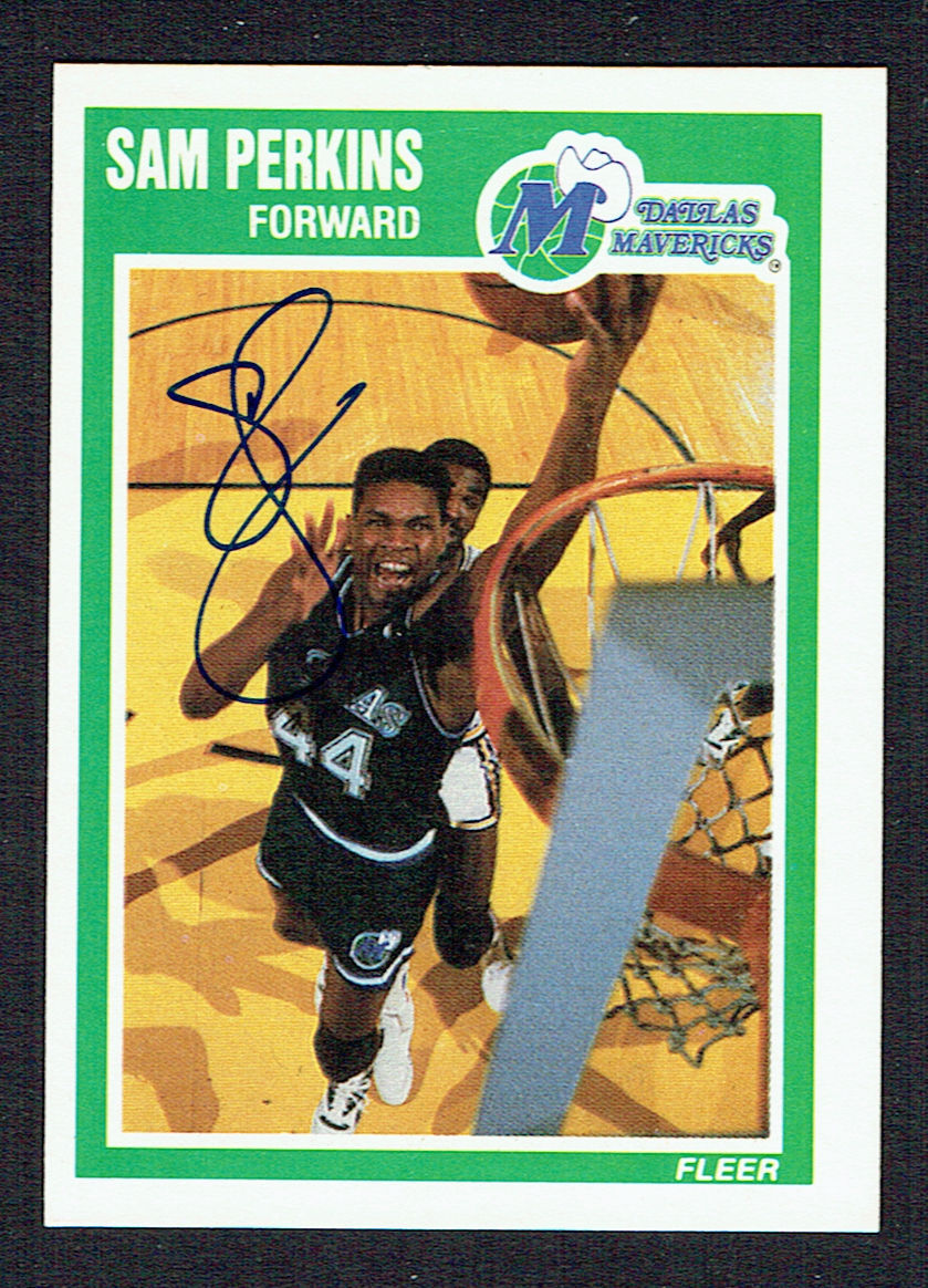 Sam Perkins #36 signed autograph auto 1989-90 Fleer Basketball Trading Card