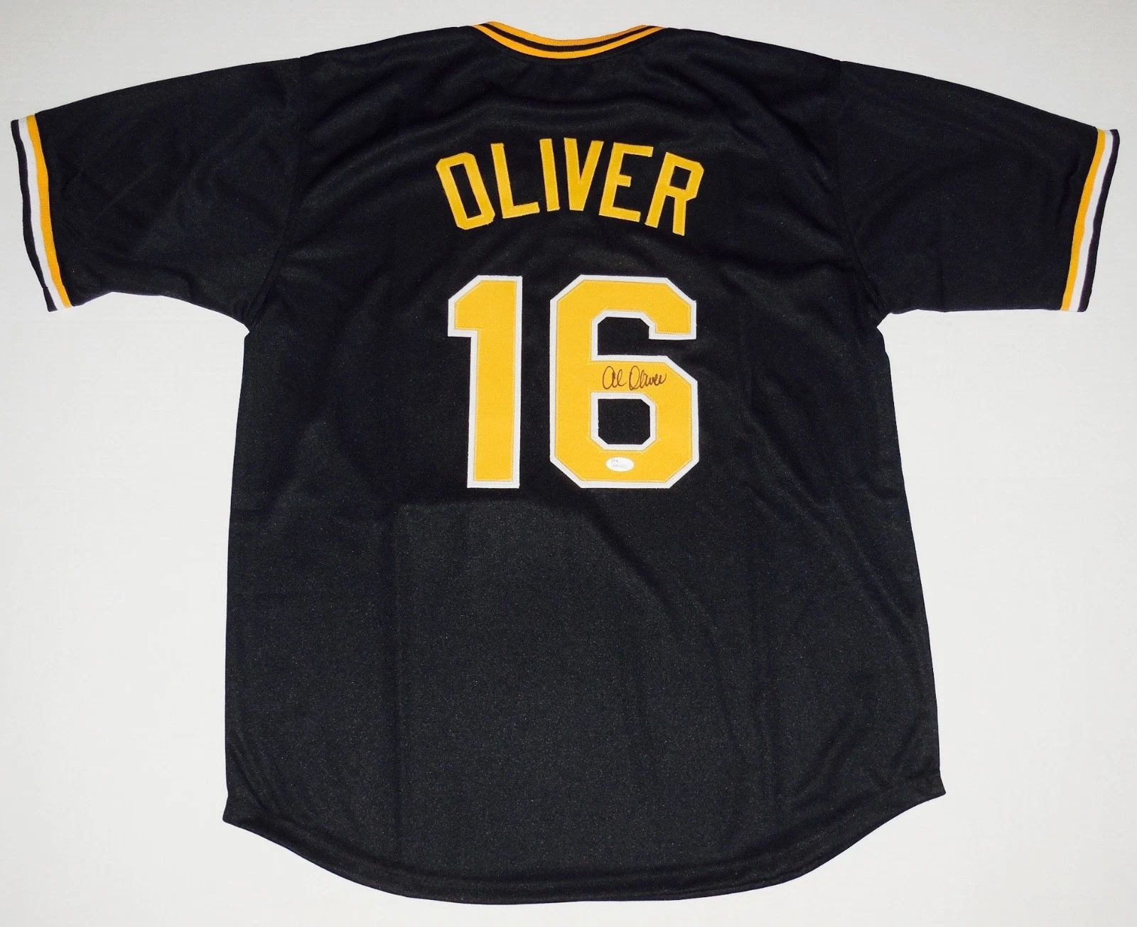 AL OLIVER AUTOGRAPHED CUSTOM JERSEY (PITTSBURGH PIRATES) - JSA COA!