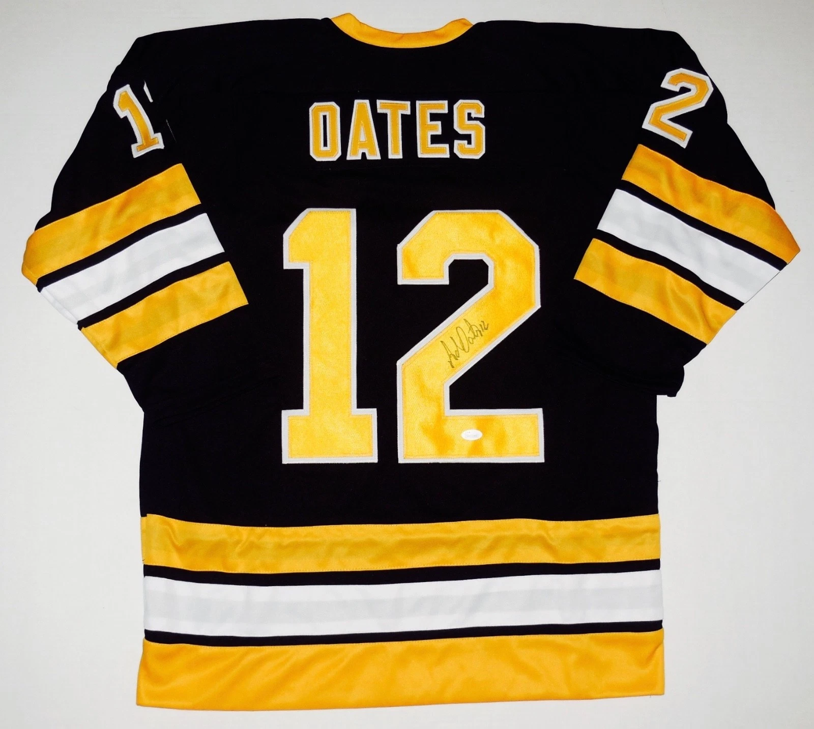 ADAM OATES AUTOGRAPHED CUSTOM JERSEY (BOSTON BRUINS) - JSA COA!