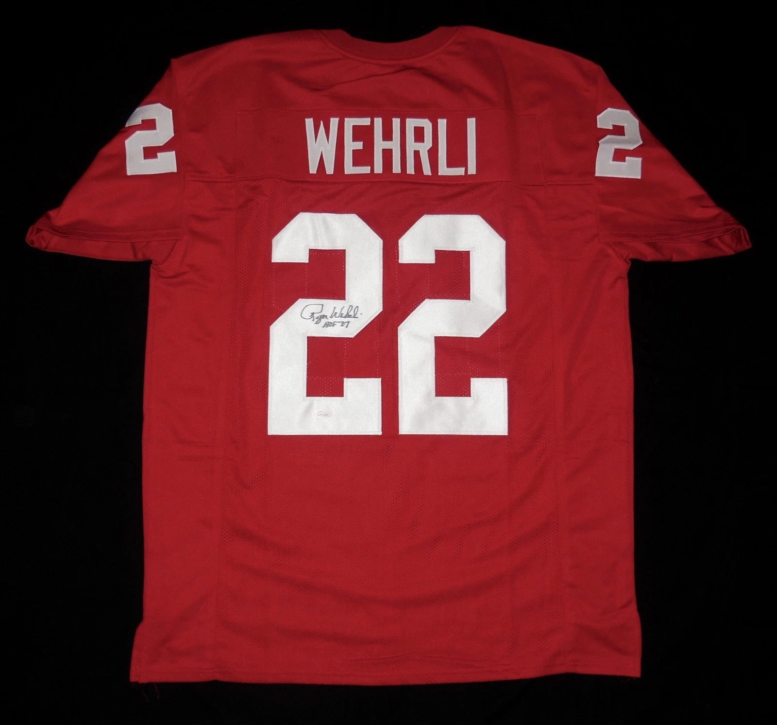 ROGER WEHRLI AUTOGRAPHED CUSTOM JERSEY (ST. LOUIS CARDINALS) - JSA COA!