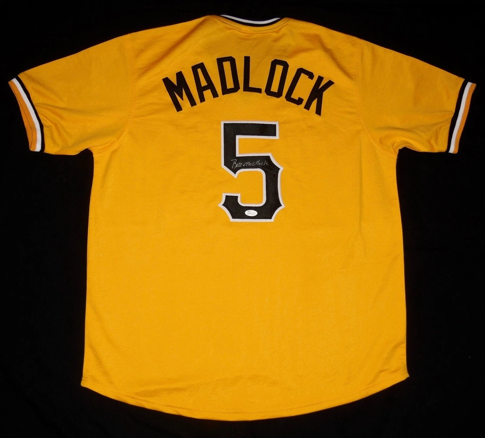BILL MADLOCK AUTOGRAPHED CUSTOM JERSEY (PITTSBURGH PIRATES) - JSA COA!