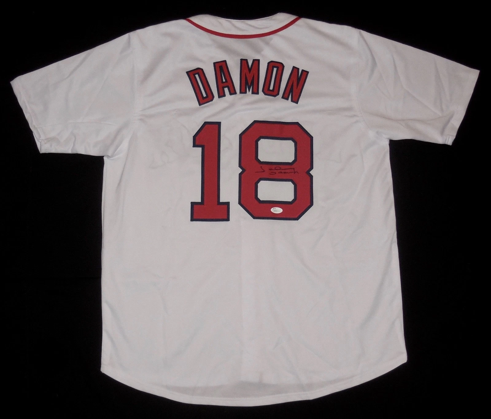 JOHNNY DAMON AUTOGRAPHED CUSTOM JERSEY (BOSTON RED SOX) - JSA COA!
