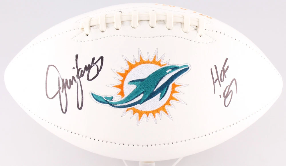 JIM LANGER AUTOGRAPHED FOOTBALL (MIAMI DOLPHINS) - W/ COA!