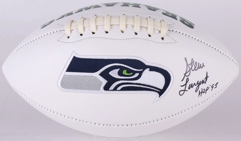 STEVE LARGENT AUTOGRAPHED FOOTBALL (SEATTLE SEAHAWKS) - JSA COA!