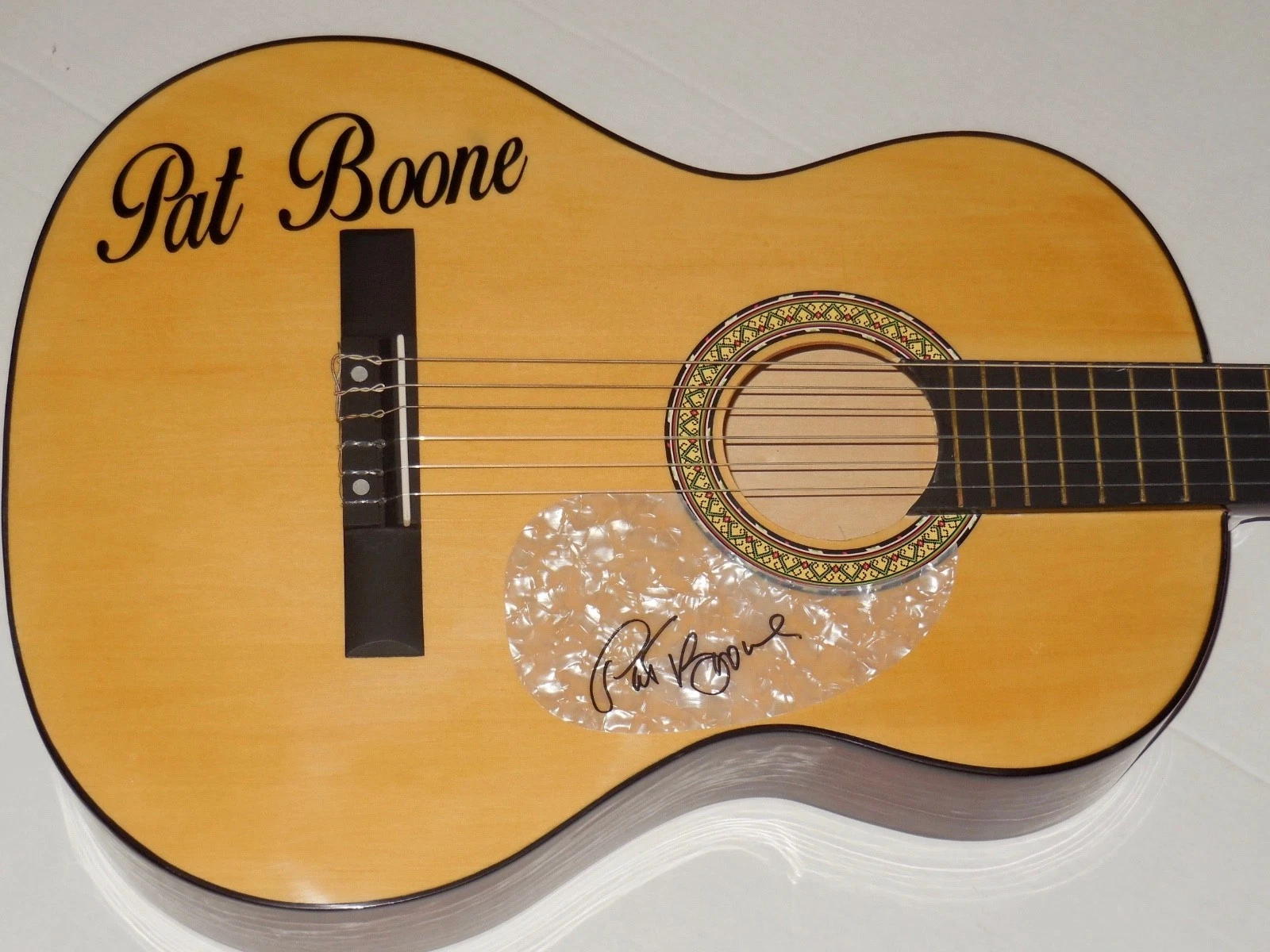 PAT BOONE AUTOGRAPHED GUITAR (LOVE LETTERS IN THE SAND) - W/ PROOF!