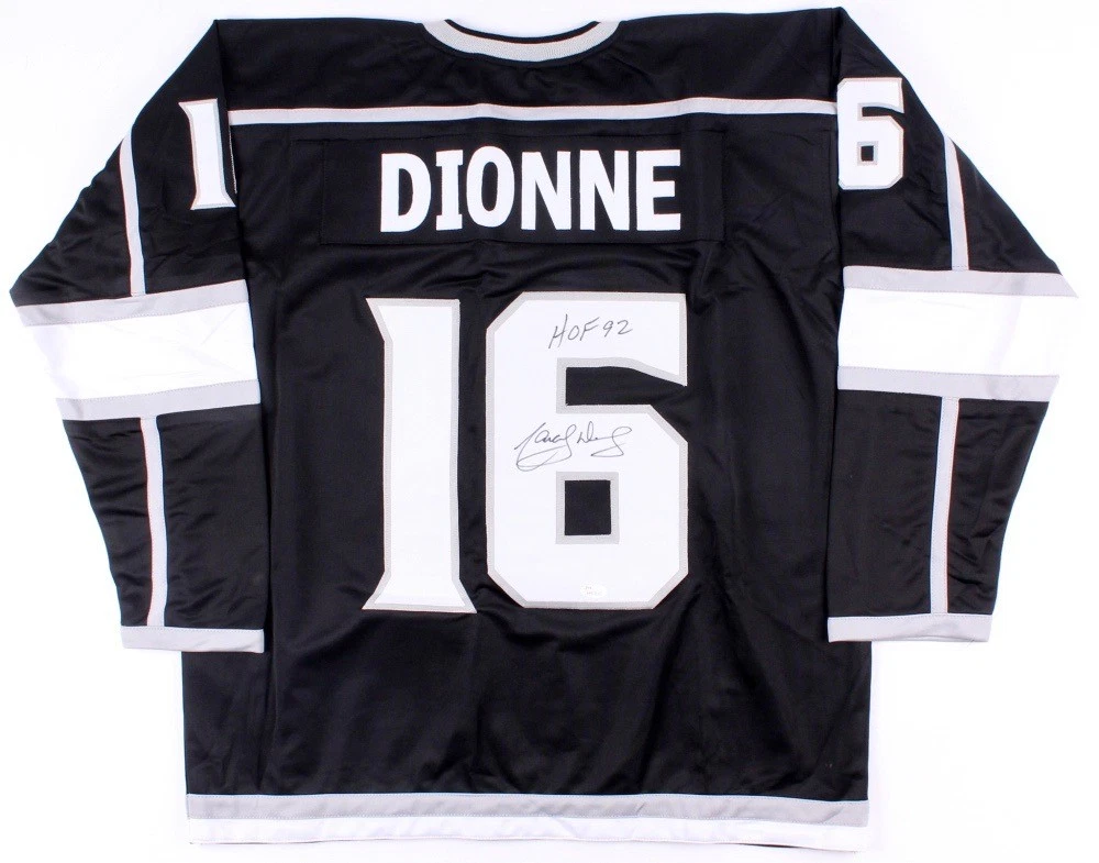 MARCEL DIONNE AUTOGRAPHED CUSTOM JERSEY (LOS ANGELES KINGS) - JSA COA!
