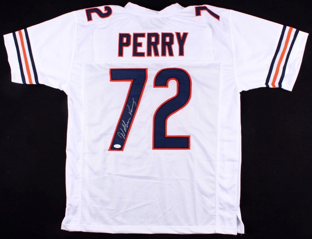 WILLIAM PERRY AUTOGRAPHED CUSTOM JERSEY (CHICAGO BEARS) - JSA COA!