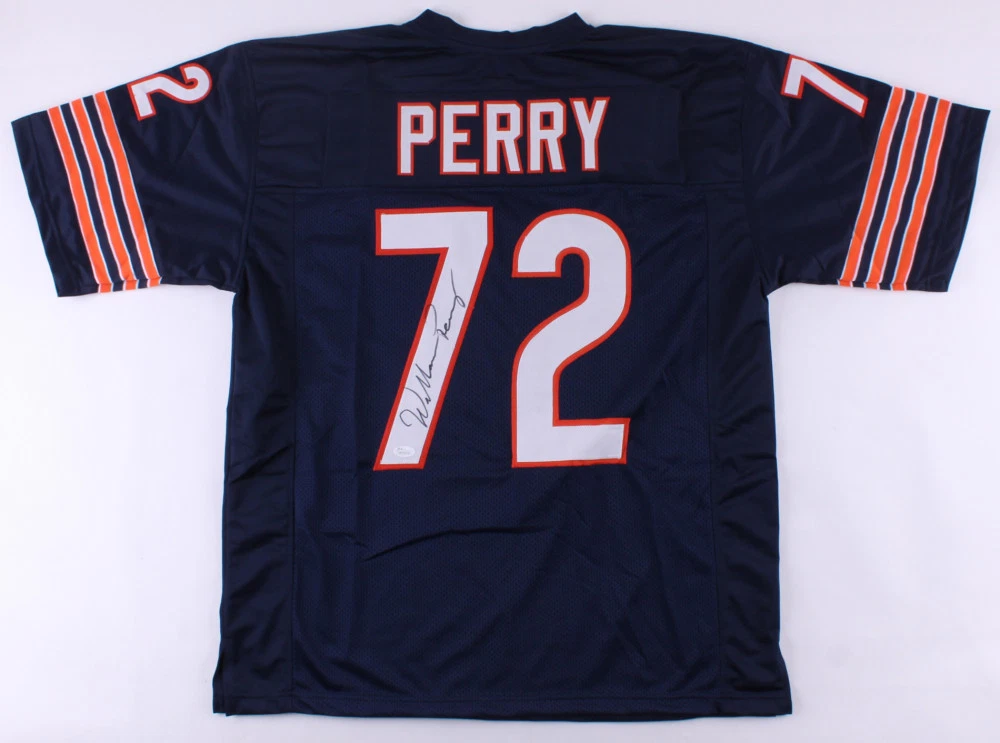 WILLIAM PERRY AUTOGRAPHED CUSTOM JERSEY (CHICAGO BEARS) - JSA COA!