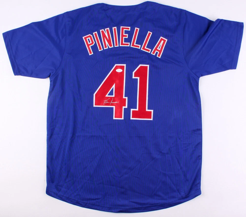 LOU PINIELLA AUTOGRAPHED CUSTOM JERSEY (CHICAGO CUBS) - JSA COA!
