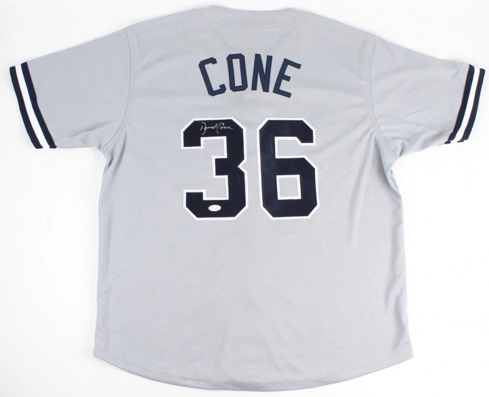 DAVID CONE AUTOGRAPHED CUSTOM JERSEY (NEW YORK YANKEES) - JSA COA!