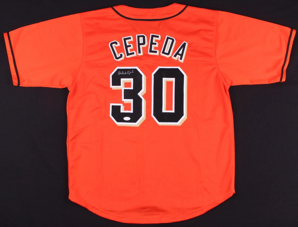 ORLANDO CEPEDA AUTOGRAPHED CUSTOM JERSEY (SAN FRANCISCO GIANTS) - JSA COA!