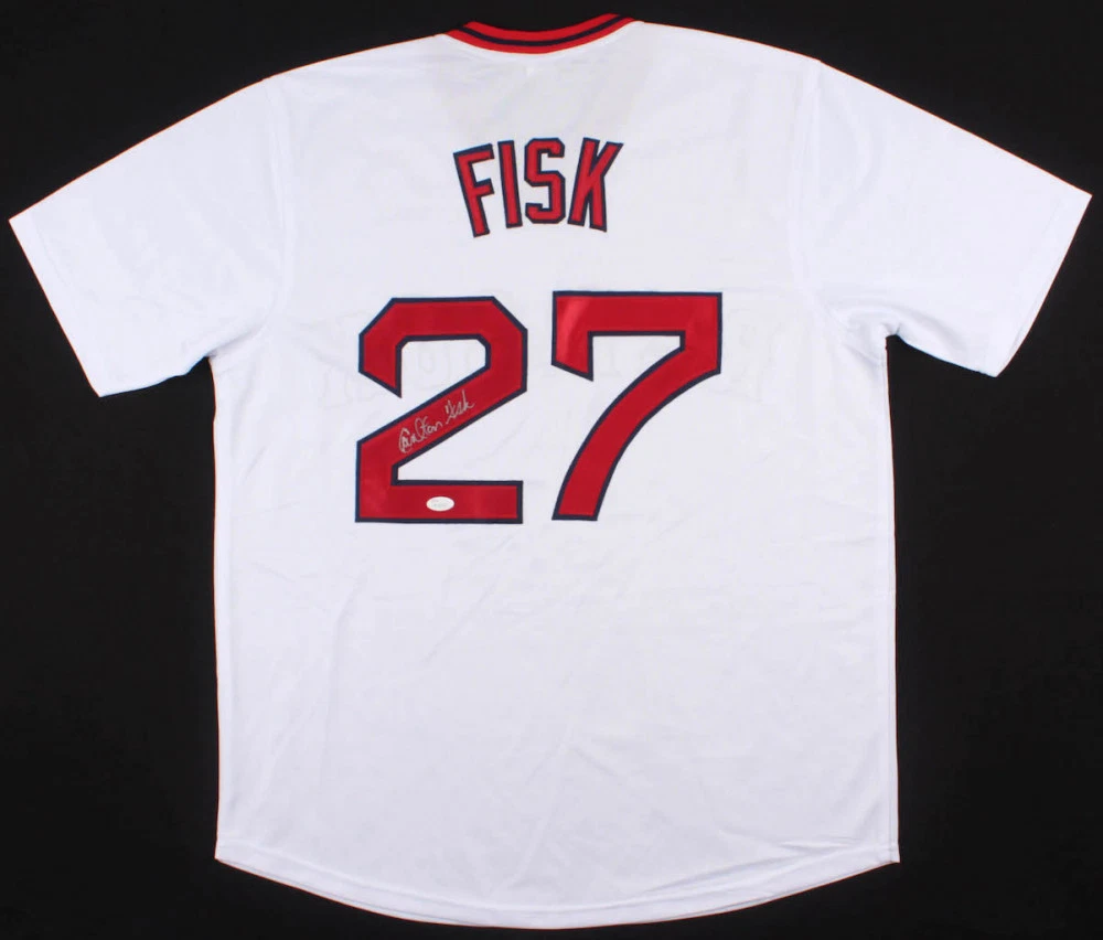 CARLTON FISK AUTOGRAPHED CUSTOM JERSEY (BOSTON RED SOX) - JSA COA!