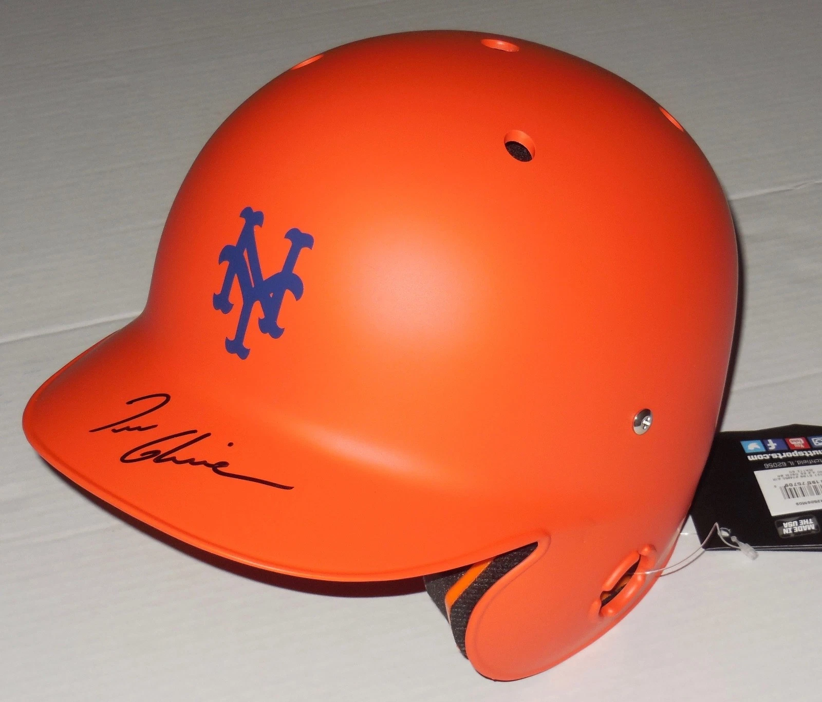 TOM GLAVINE AUTOGRAPHED FULL SIZE BATTING HELMET (NEW YORK METS) - JSA COA!