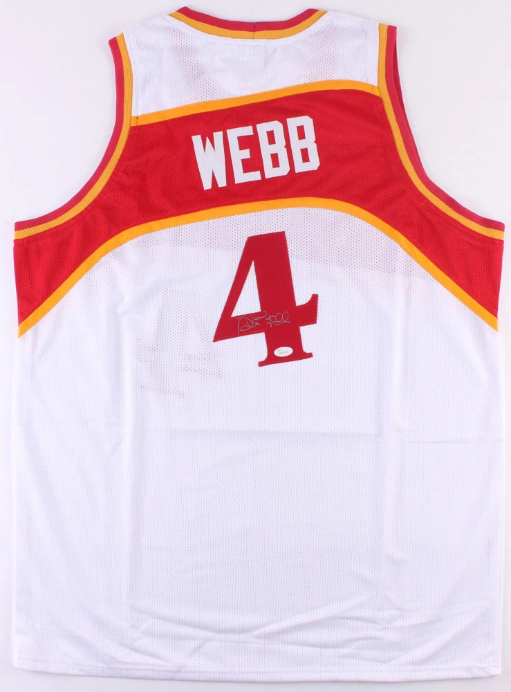 SPUD WEBB AUTOGRAPHED CUSTOM JERSEY (ATLANTA HAWKS) - JSA COA!