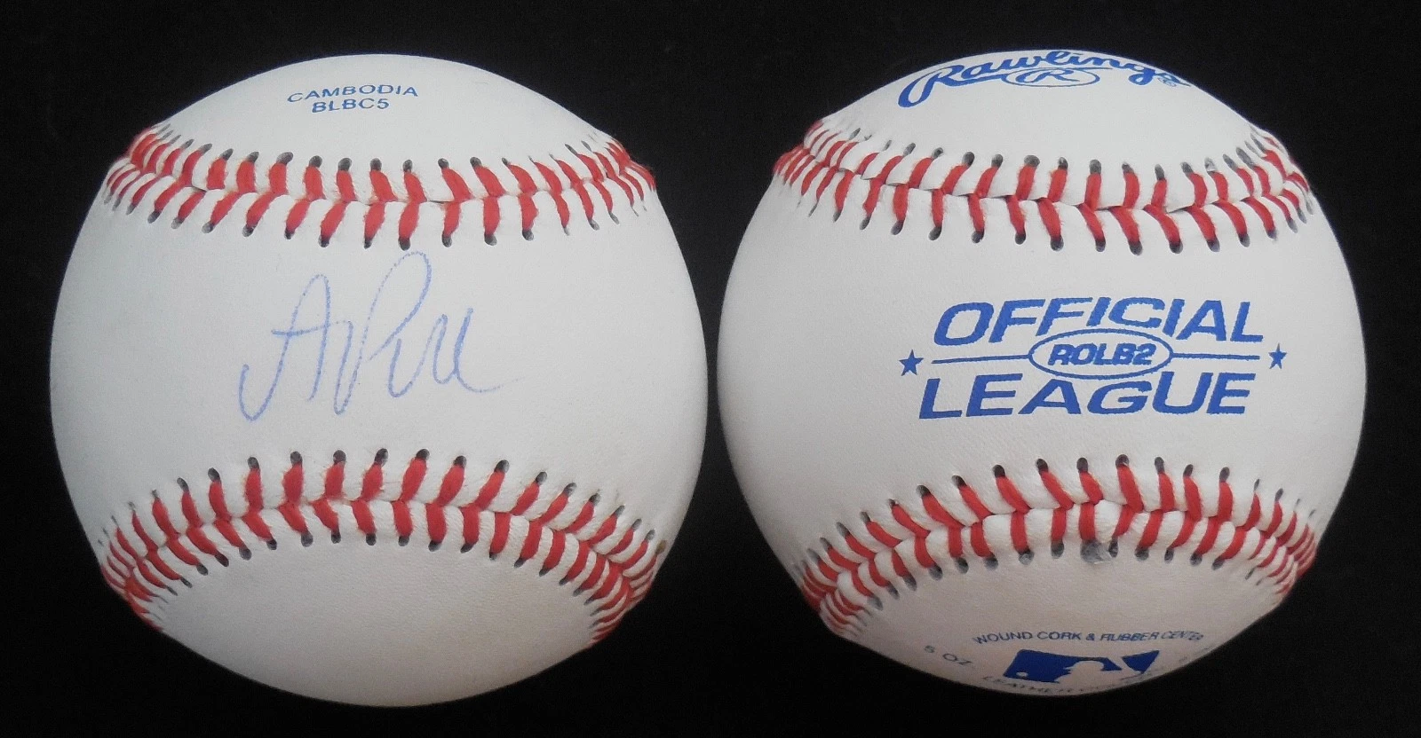 A.J. PUK AUTOGRAPHED BASEBALL (OAKLAND ATHLETICS - TOP PROSPECT) W/ PROOF!