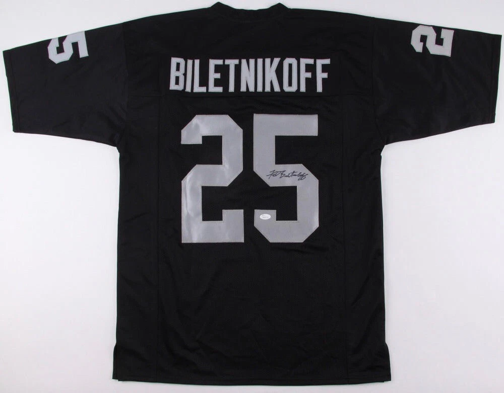 FRED BLIETNIKOFF AUTOGRAPHED CUSTOM JERSEY (OAKLAND RAIDERS) - JSA COA!
