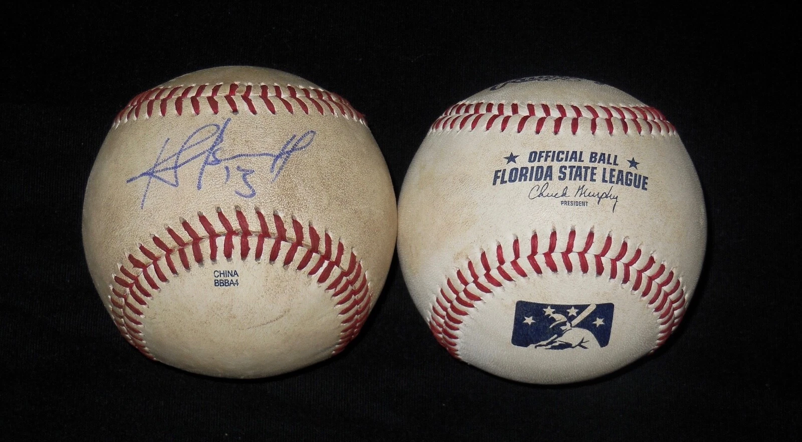 DILSON HERRERA AUTOGRAPHED GAME USED FSL BASEBALL (METS) W/ COA!