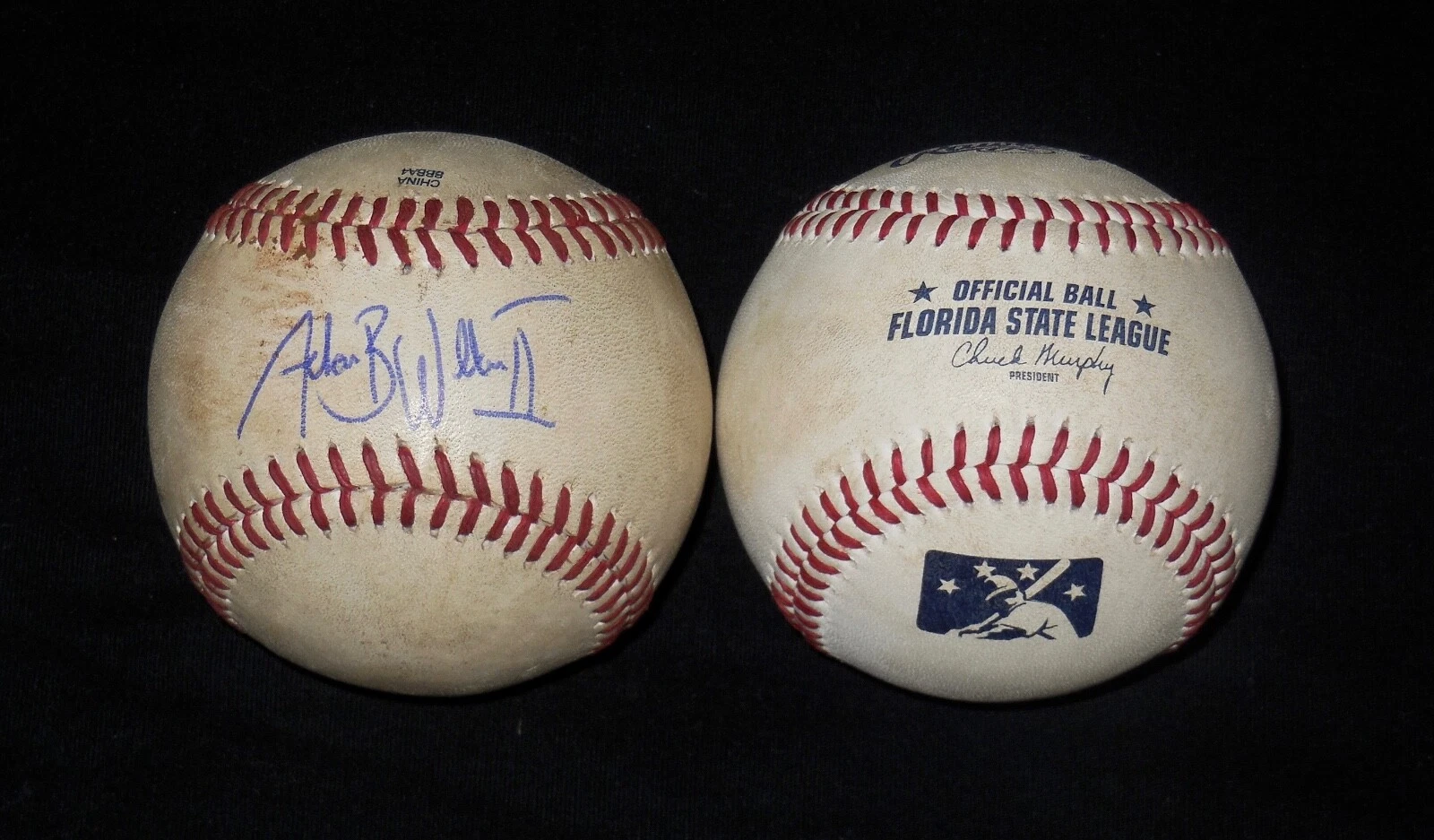 ADAM BRETT WALKER II AUTOGRAPHED GAME USED FSL BASEBALL (TWINS) W/ COA!